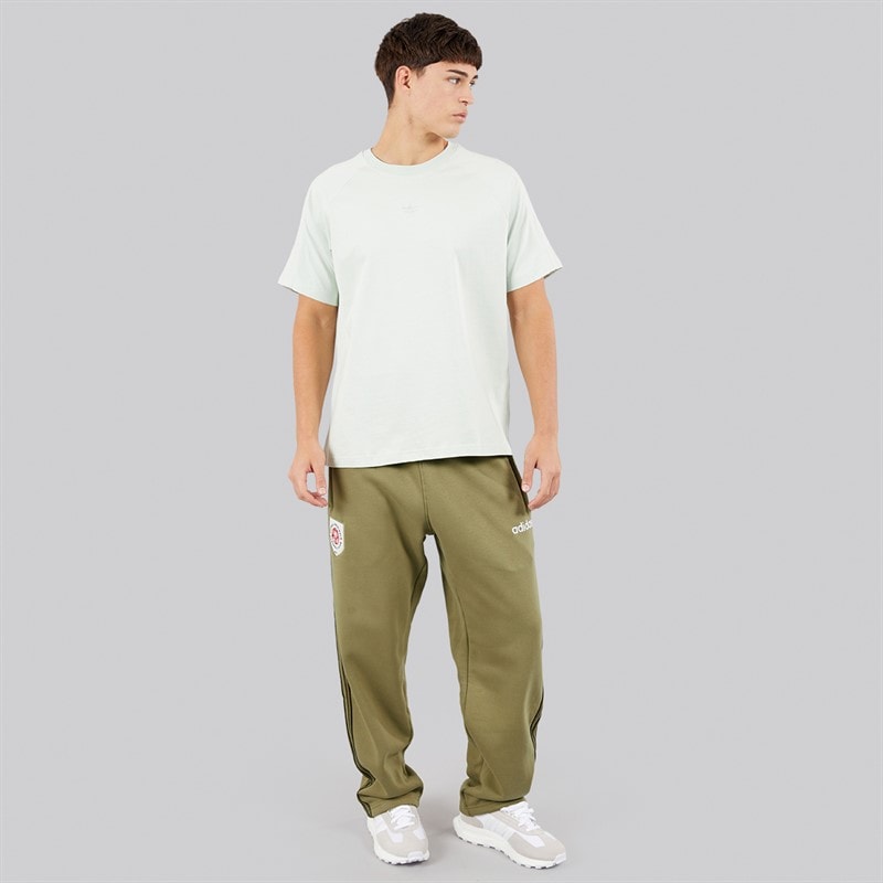 adidas Originals Mens Mesh Stripe Joggers Orbit Green - Image 4