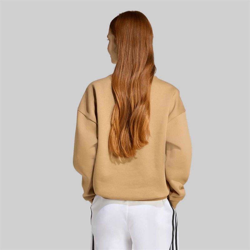 adidas Originals Junior Girls Trefoil Logo Boyfriend Fit Sweatshirt Cardboard - Image 2