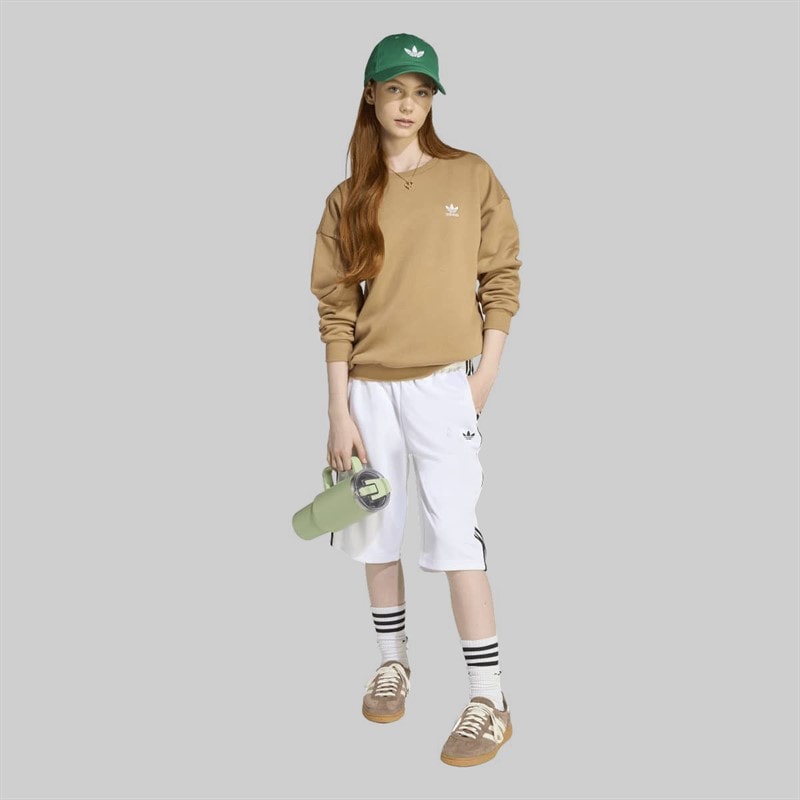 adidas Originals Junior Girls Trefoil Logo Boyfriend Fit Sweatshirt Cardboard - Image 4
