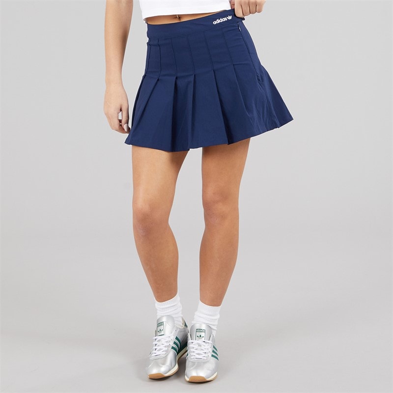 adidas Originals Womens Pleated Skirt Night Indigo - Image 1