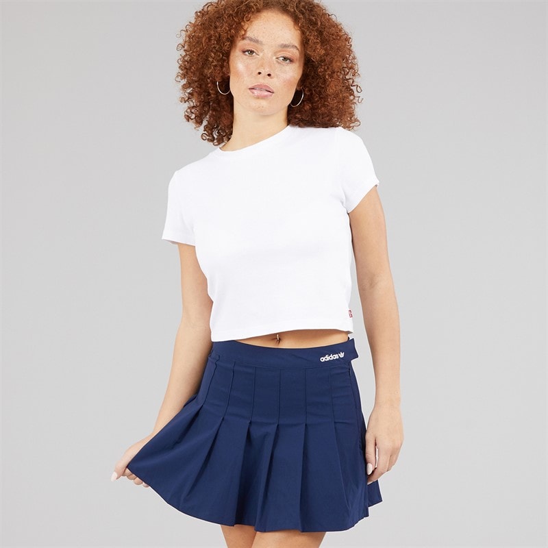 adidas Originals Womens Pleated Skirt Night Indigo - Image 5