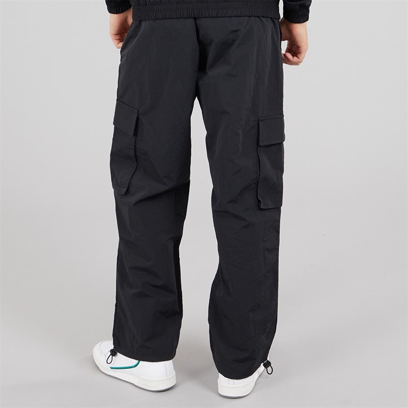 adidas Originals Mens Front Stripes Woven Cargo Pants Black - Image 2