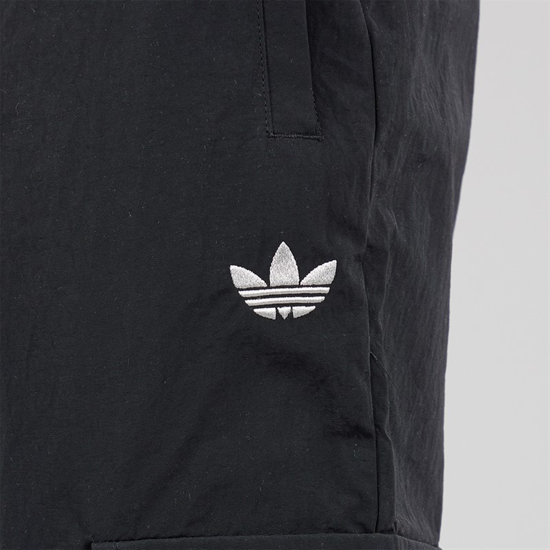 adidas Originals Mens Front Stripes Woven Cargo Pants Black - Image 5
