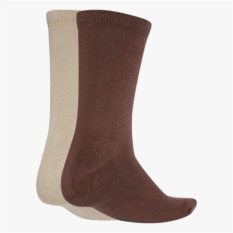 adidas Originals  Two Toned Two Pack Crew Socks Stone Khaki/Auburn - Image 2