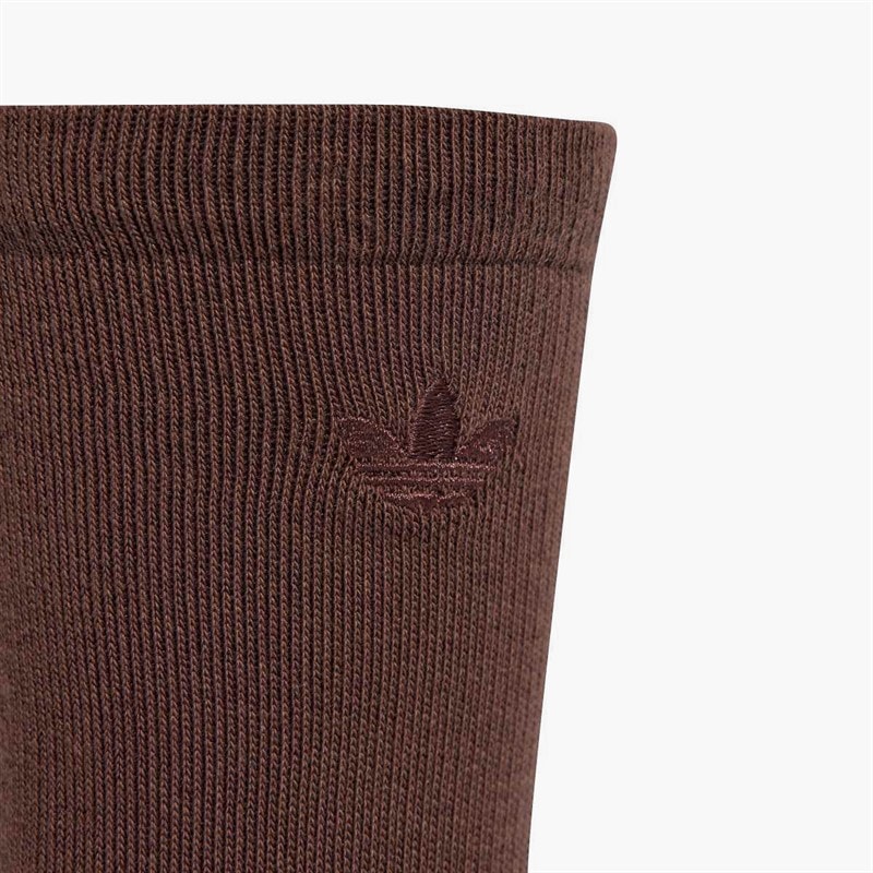 adidas Originals  Two Toned Two Pack Crew Socks Stone Khaki/Auburn - Image 3