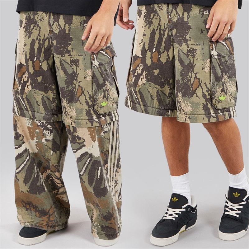 adidas Originals Mens Zip Off Cargo Pants Multicolor/Orbit Green - Image 1