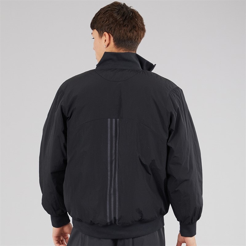 adidas Originals Mens Trefoil Oversized Hylon Bomber Jacket Black - Image 2