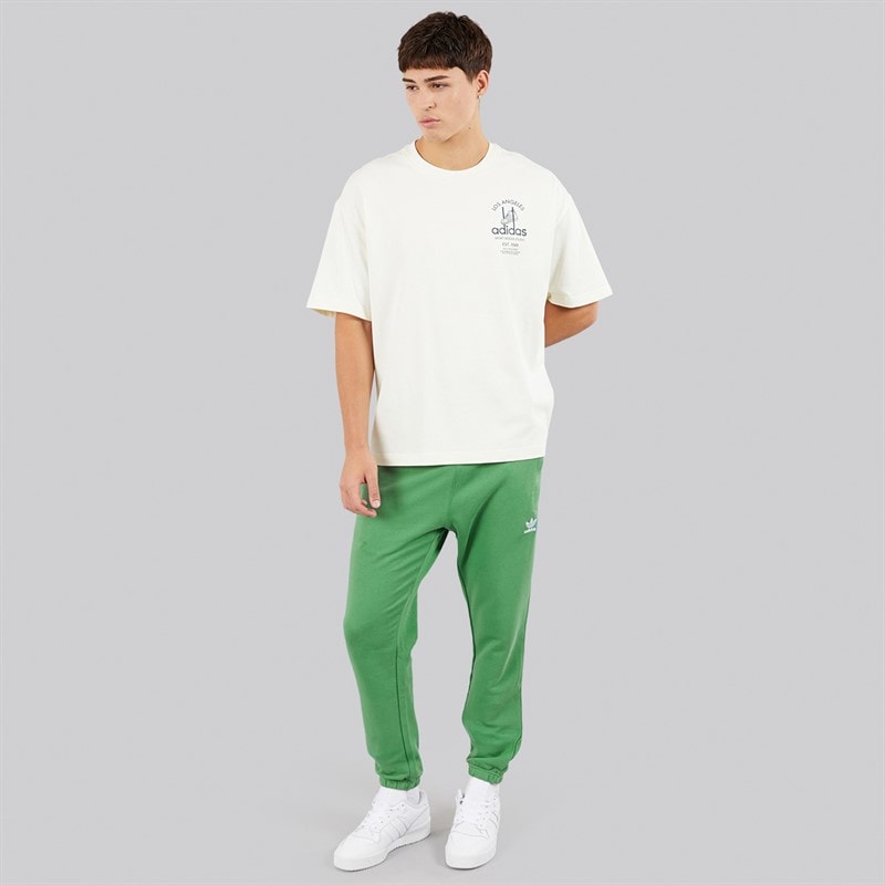 adidas Originals Mens Trefoil Essentials Joggers Preloved Green - Image 4
