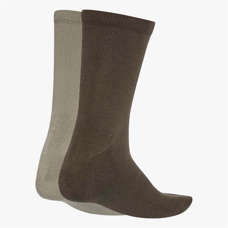adidas Originals  Two Toned Two Pack Crew Socks Silver Pebble/Shadow Olive - Image 2
