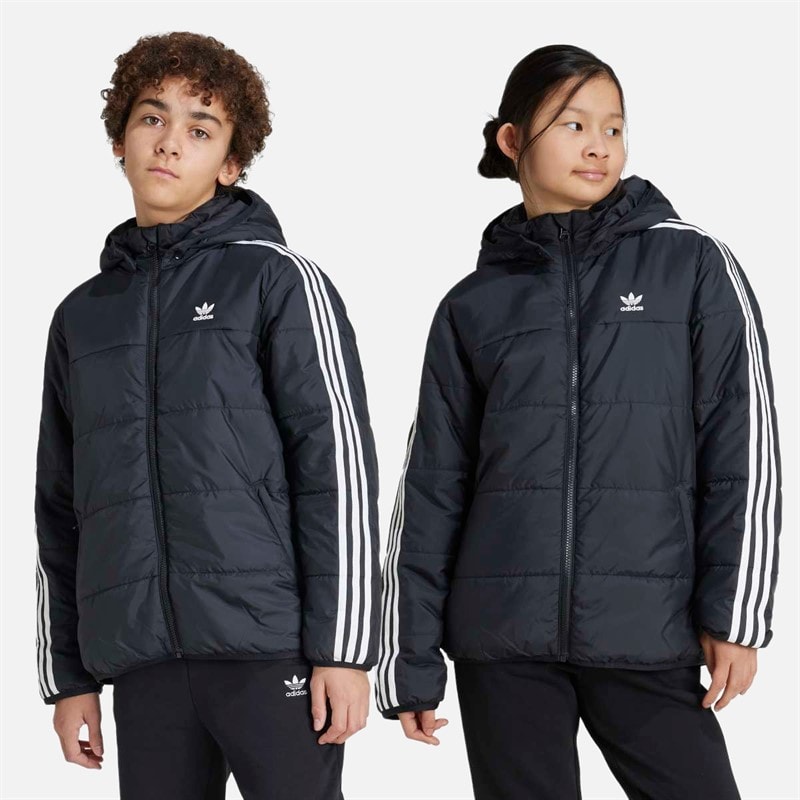 adidas Originals Junior Adicolor Trefoil Logo Padded Jacket Black - Image 1