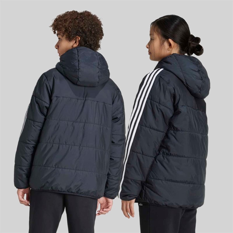 adidas Originals Junior Adicolor Trefoil Logo Padded Jacket Black - Image 2