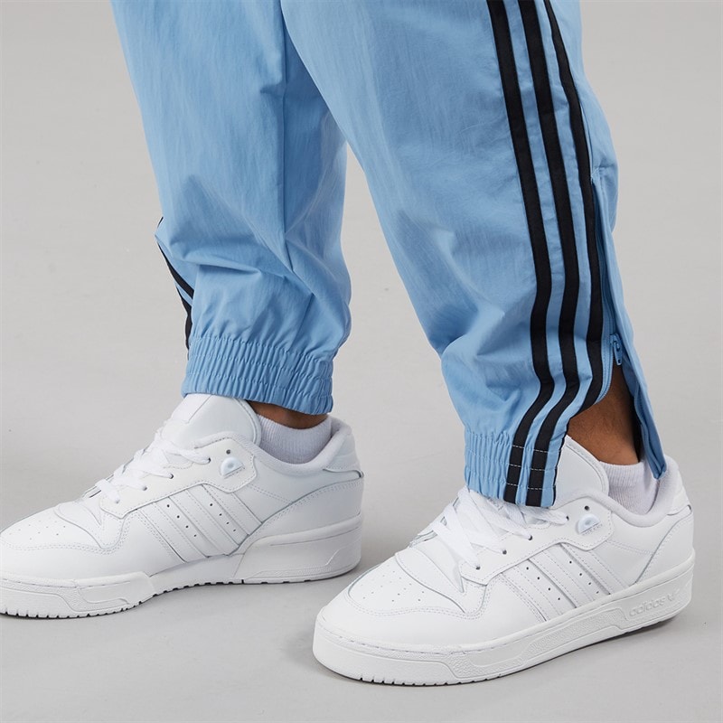 adidas Originals Mens Adicolor Trefoil Firebird Woven Track Pants Ash Blue/Black - Image 5