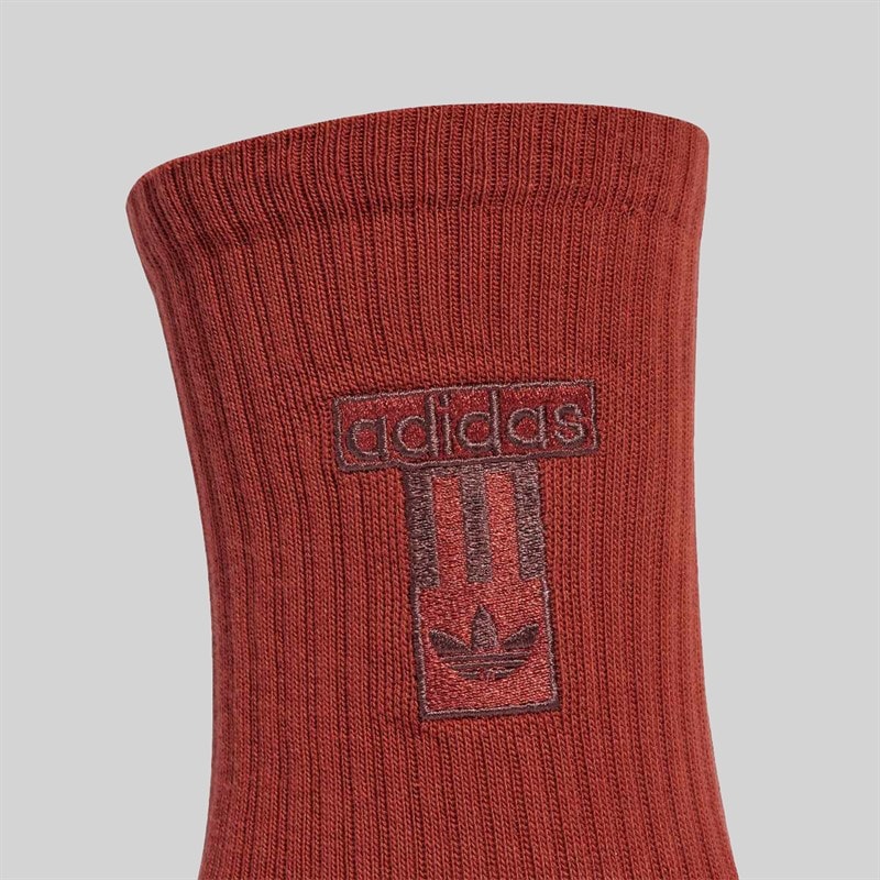 adidas Originals  Adibreak Two Pack Crew Socks Cardboard/Burnt Sienna - Image 4