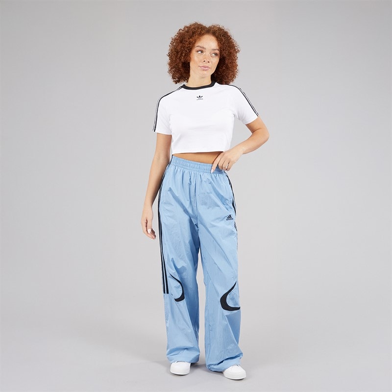 adidas Originals Womens Adicolor 3-Stripes Baby Cropped T-Shirt White - Image 4