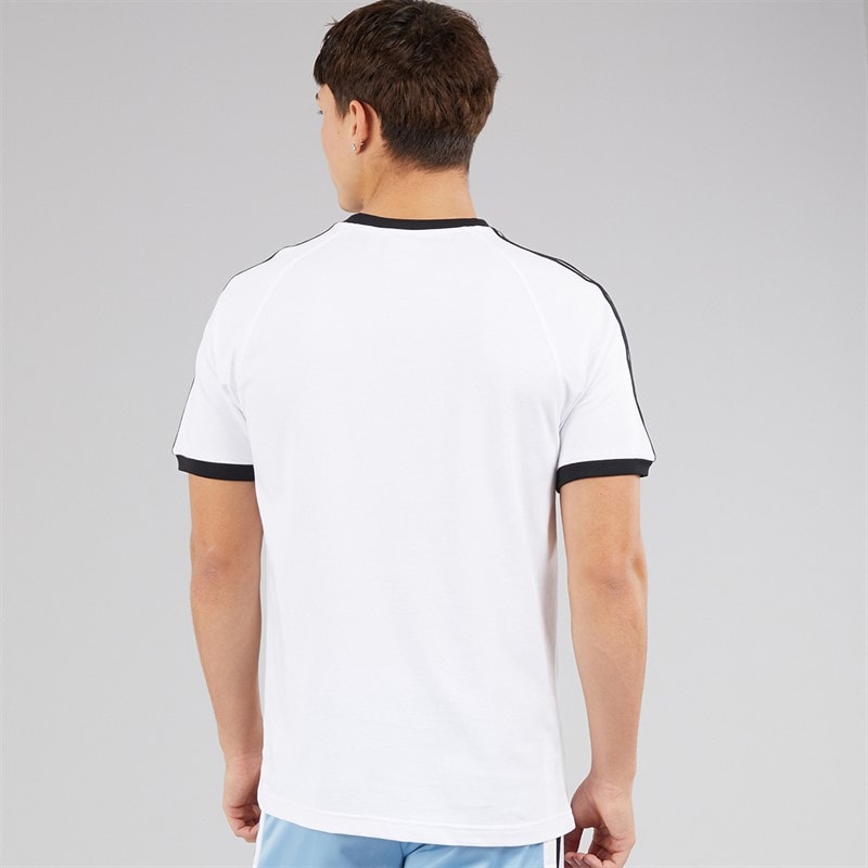 adidas Originals Mens Adicolor Classics 3-Stripes T-Shirt White - Image 2