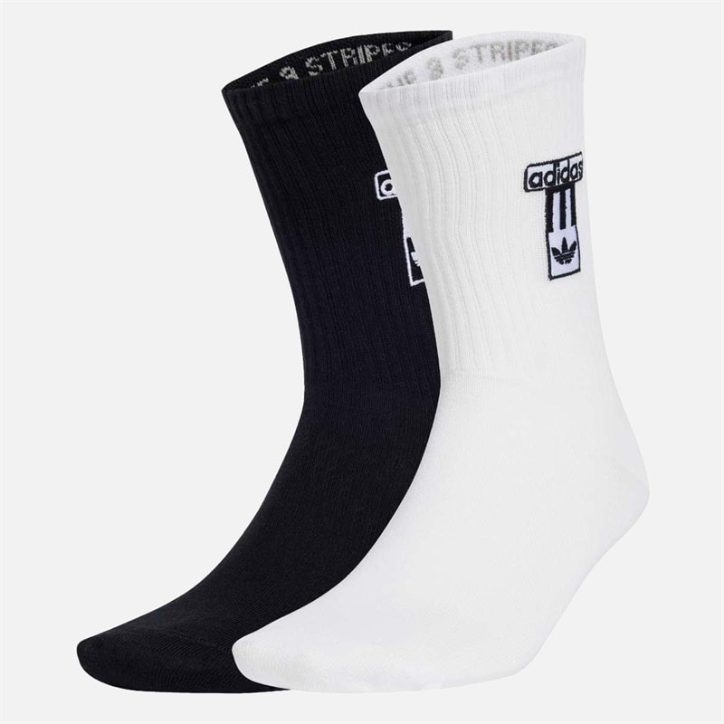 adidas Originals  Adibreak Two Pack Crew Socks White/Black - Image 1