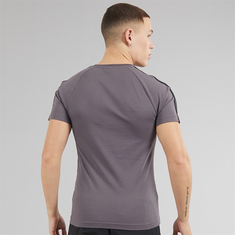 adidas Originals Mens Adicolor Trefoil T-Shirt Grey Strata/Black - Image 2