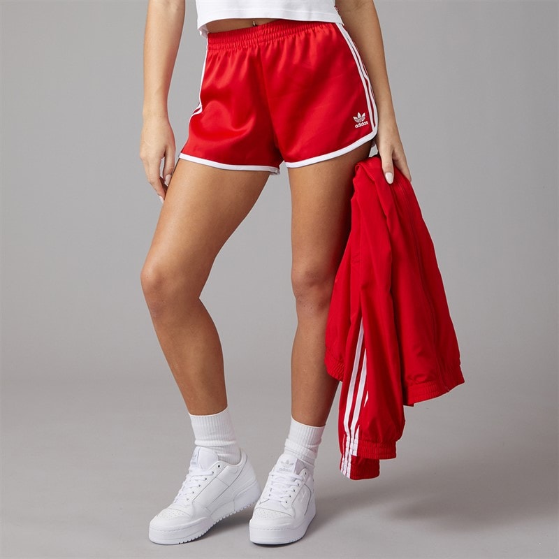 adidas Originals Womens Adicolor 3-Stripes Sprinter Shorts Better Scarlet - Image 1