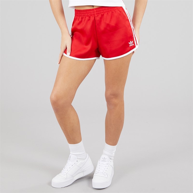 adidas Originals Womens Adicolor 3-Stripes Sprinter Shorts Better Scarlet - Image 3