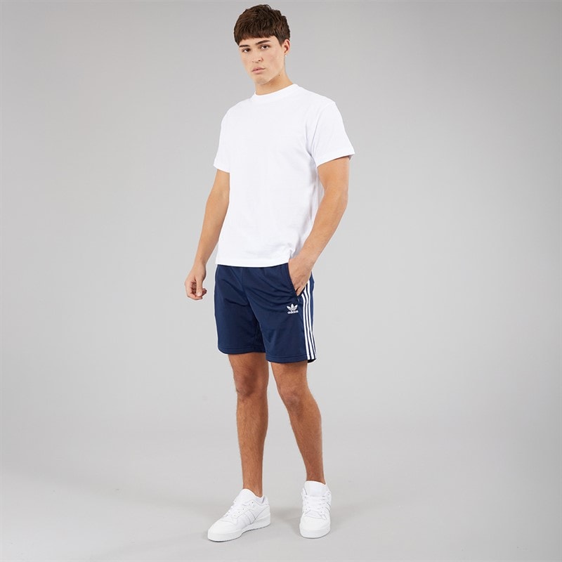 adidas Originals Mens Adicolor Trefoil Firebird Shorts Night Indigo/White - Image 4