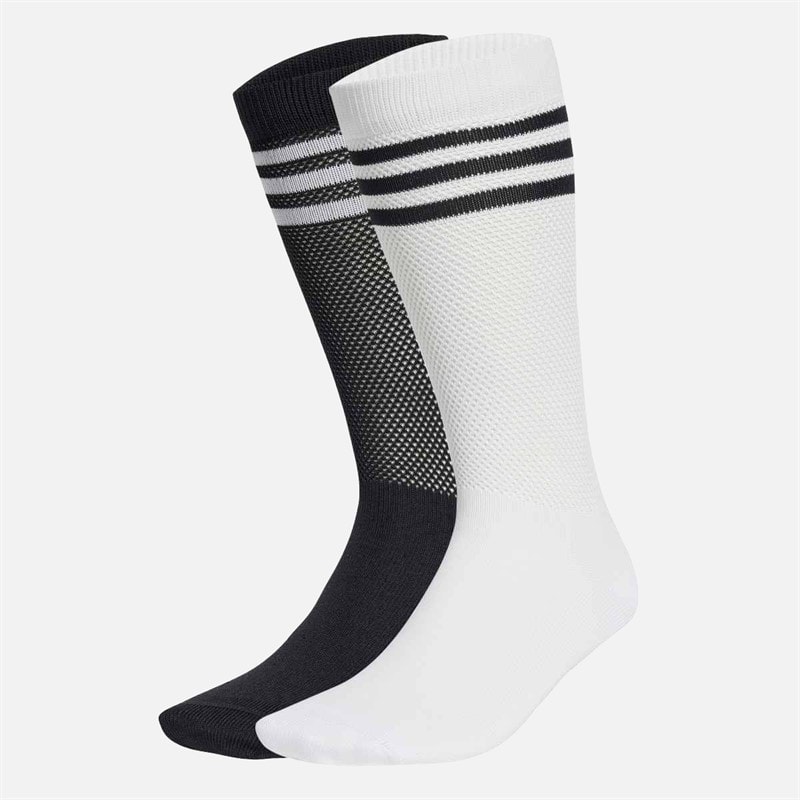 adidas Originals  3-Stripes Textured Two Pack Crew Socks White/Black - Image 1
