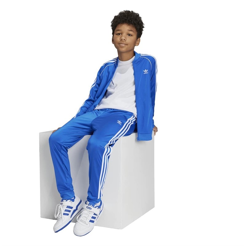 adidas Originals Junior Boys Adicolor Superstar Track Pants Blue - Image 2