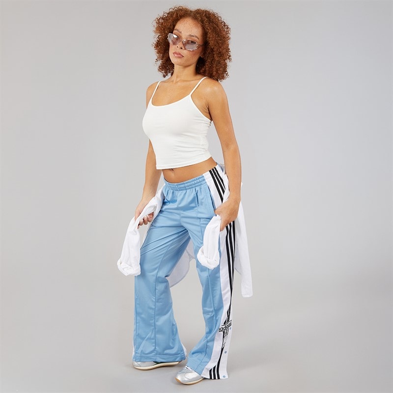 adidas Originals Womens Adibreak 3-Stripes Popper Track Pants Ash Blue/Black - Image 4
