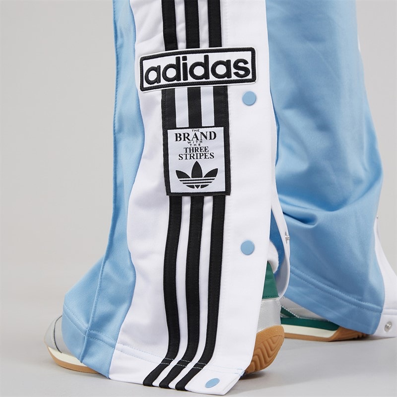 adidas Originals Womens Adibreak 3-Stripes Popper Track Pants Ash Blue/Black - Image 5