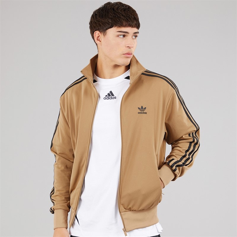 adidas Originals Mens Adicolor Classics Trefoil Firebird Track Top Cardboard - Image 1
