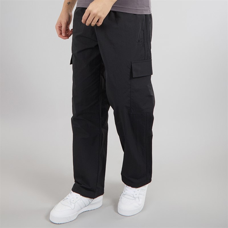 adidas Originals Mens Adicolor Classics 3-Stripes Cargo Trousers Black/Black - Image 1