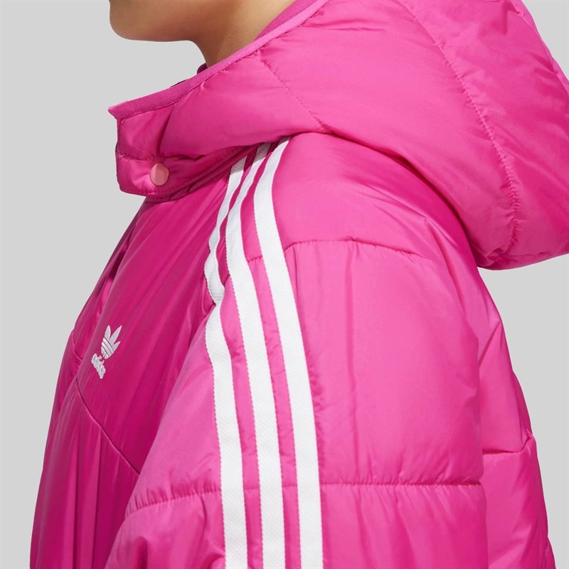 adidas Originals Junior Adicolor Trefoil Logo Padded Jacket Semi Lucid Fuchsia - Image 5