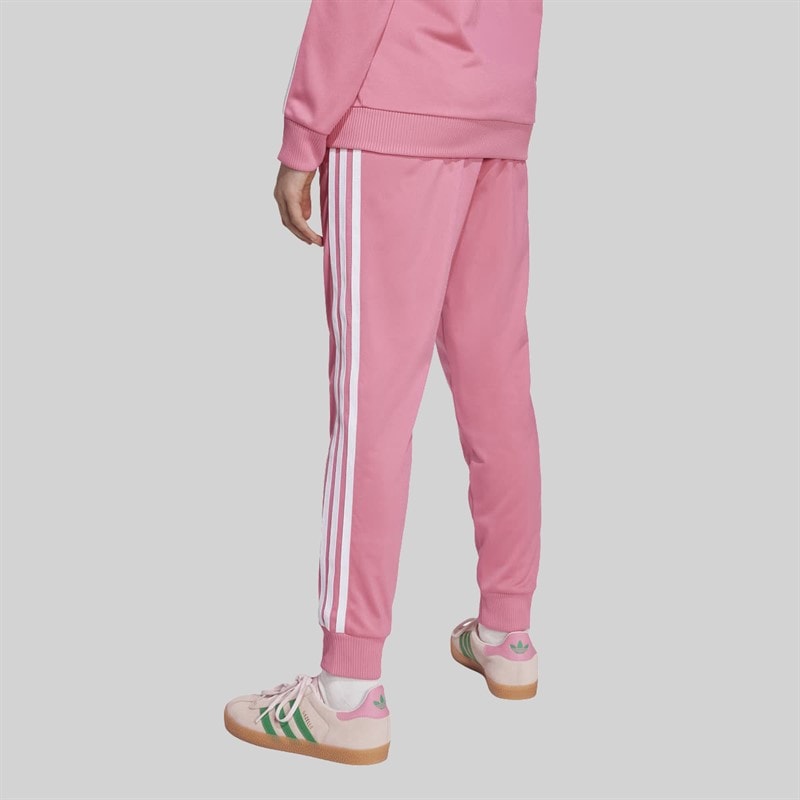 adidas Originals Junior Girls Adicolor Superstar Track Pants Pink Fushion - Image 2