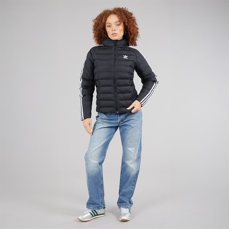 adidas Originals Womens Adicolor Puffer Jacket Black - Image 4
