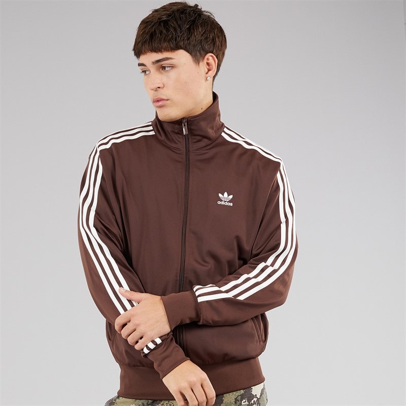adidas Originals Mens Adicolor Classics Trefoil Firebird Track Top Auburn/Off White - Image 3