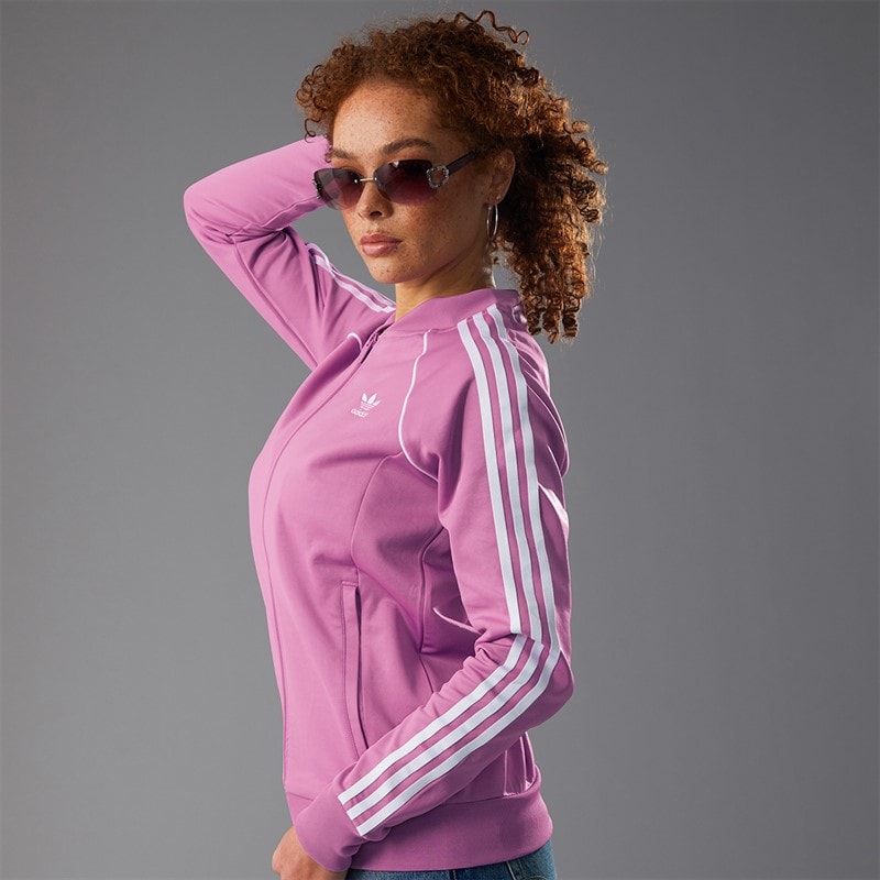 adidas Originals Womens Adicolor Classics Superstar Track Top Preloved Purple - Image 1