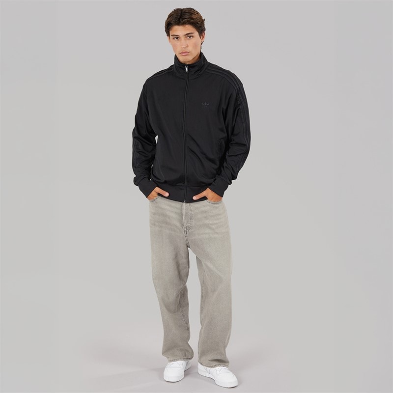 adidas Originals Mens Adicolor Trefoil Classics Firebird Track Top Black/Black - Image 3