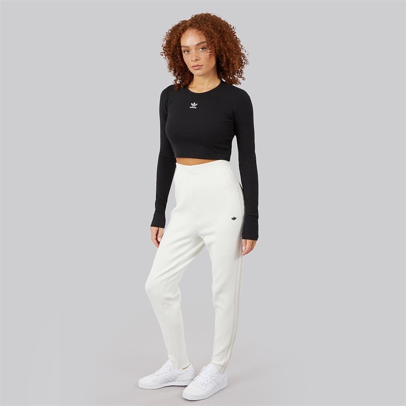 adidas Originals Womens Knitted Track Pants Off White - Image 4