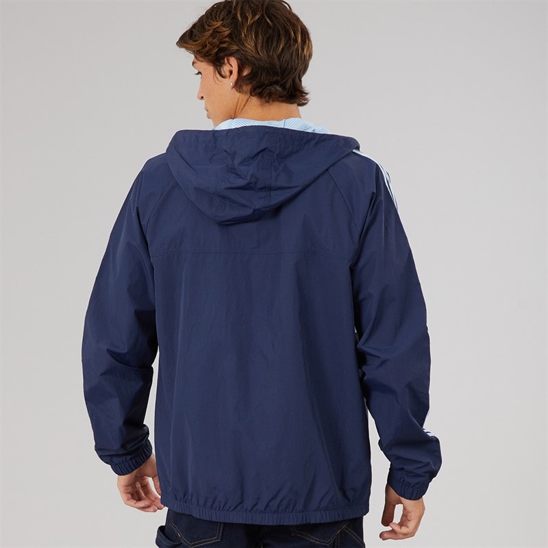 adidas Originals Mens Terrace Woven Windbreaker Jacket Night Indigo - Image 2