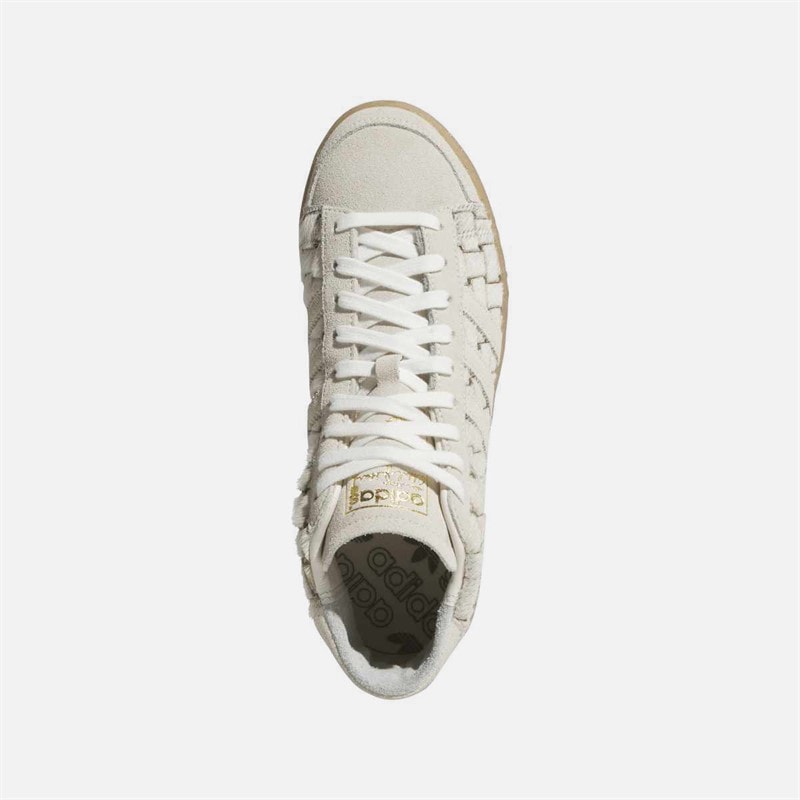 adidas Originals Womens Jabbar High Trainers Off White/Cream White/Shadow Brown - Image 4