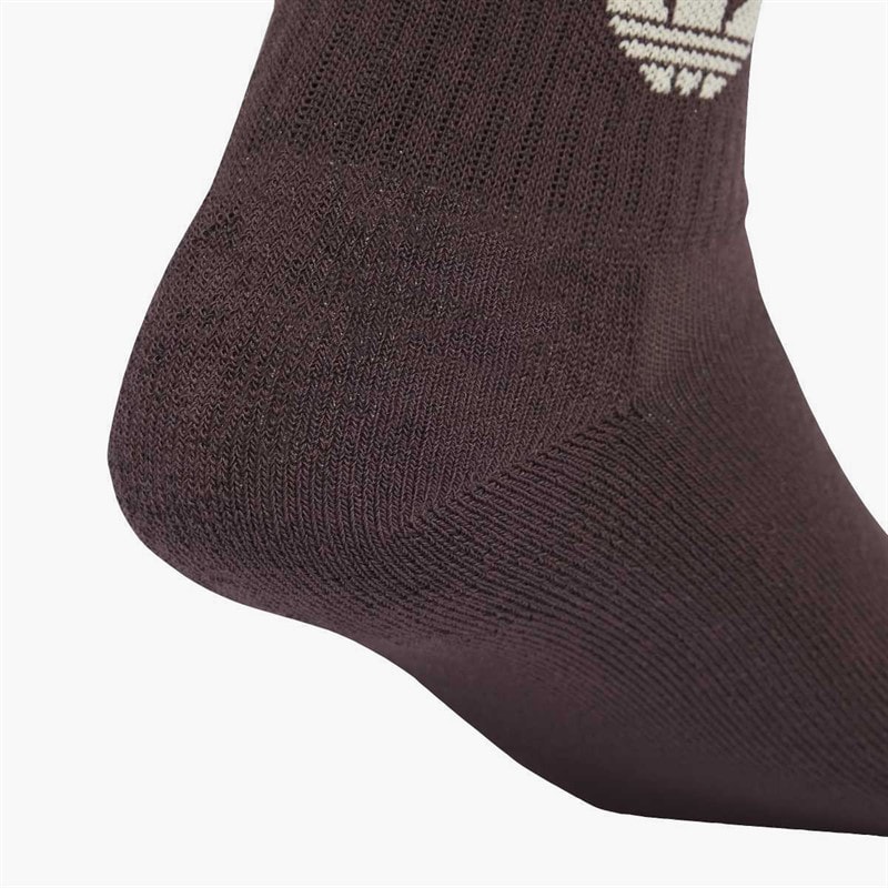 adidas Originals Three Pack Mid Ankle Socks Wonder Mauve/Trace Khaki/Shadow Brown - Image 4