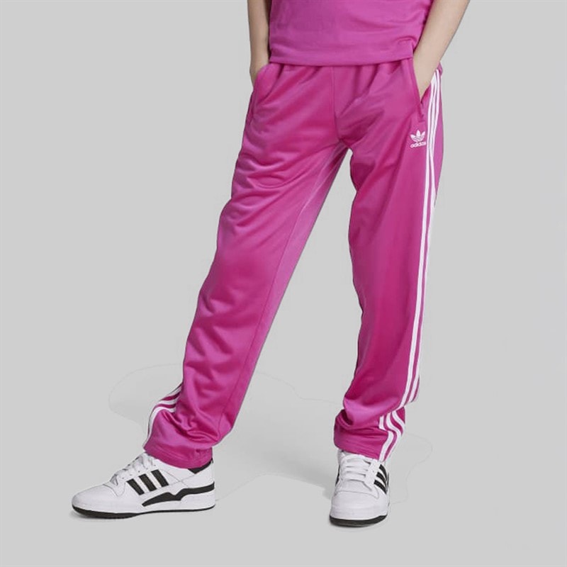 adidas Originals Junior Girls Adicolor Firebird Tracksuit Bottoms Semi Lucid Fuchsia