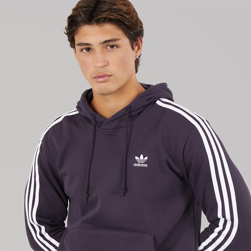 adidas Originals Mens Adicolor Classics 3-Stripes Hoodie Aurora Black - Image 3