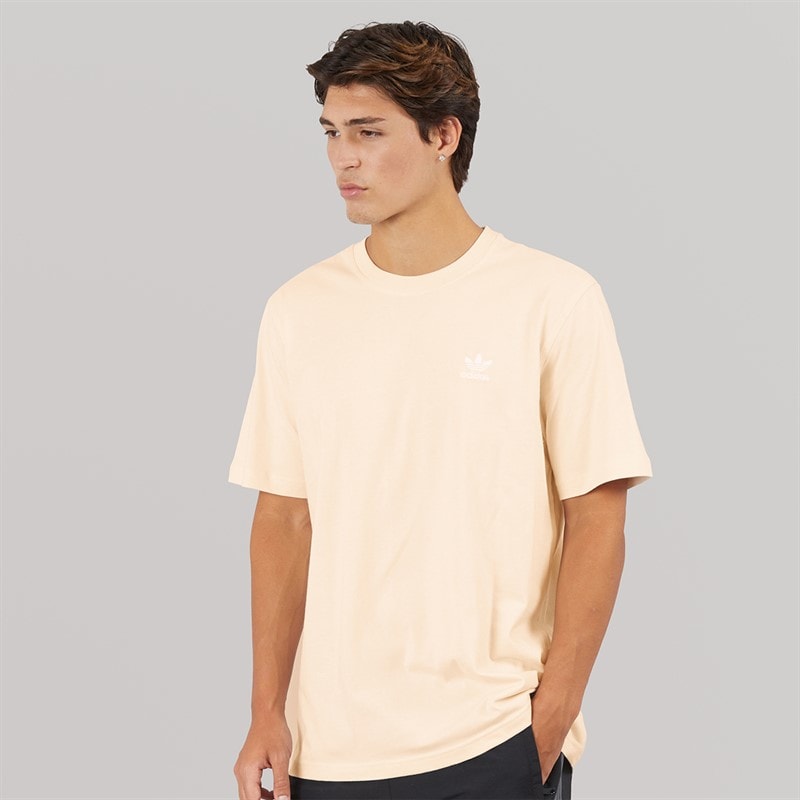 adidas Originals Mens Trefoil Essentials T-Shirt Wonder White/White