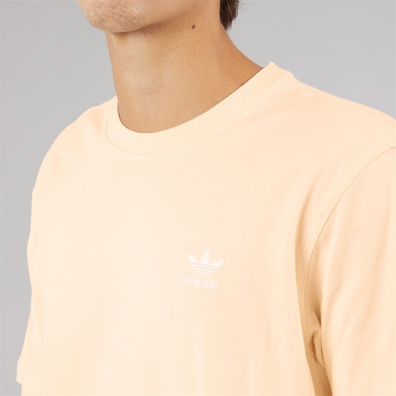 adidas Originals Mens Trefoil Essentials T-Shirt Wonder White/White - Image 3