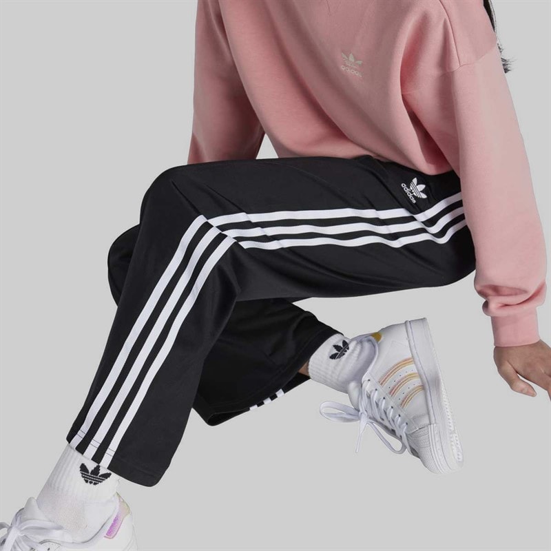 adidas Originals Junior Girls Adicolor Wide Track Pants Black