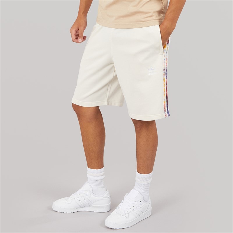 adidas Originals Mens Adicolor 70s Monogram Shorts Wonder White