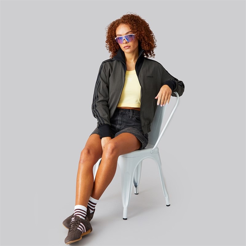 adidas Originals Womens Tailored Track Top Shadow Olive - Image 4
