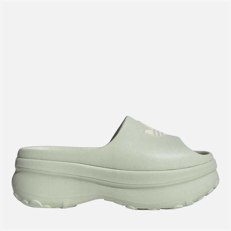 adidas Originals Womens Adifom Stan Slides Linen Green/Wonder White/Wonder White
