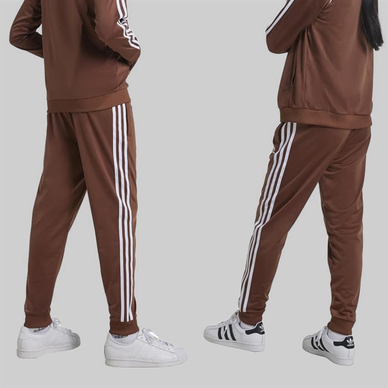 adidas Originals Junior Adicolor Trefoil Superstar Track Pants Preloved Brown - Image 2