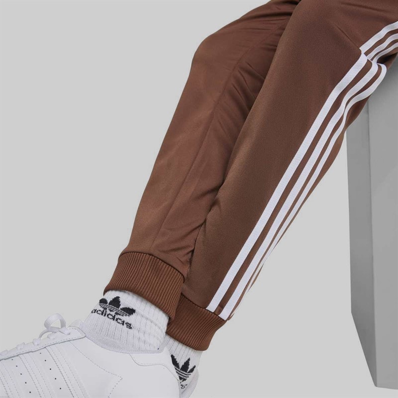 adidas Originals Junior Adicolor Trefoil Superstar Track Pants Preloved Brown - Image 3